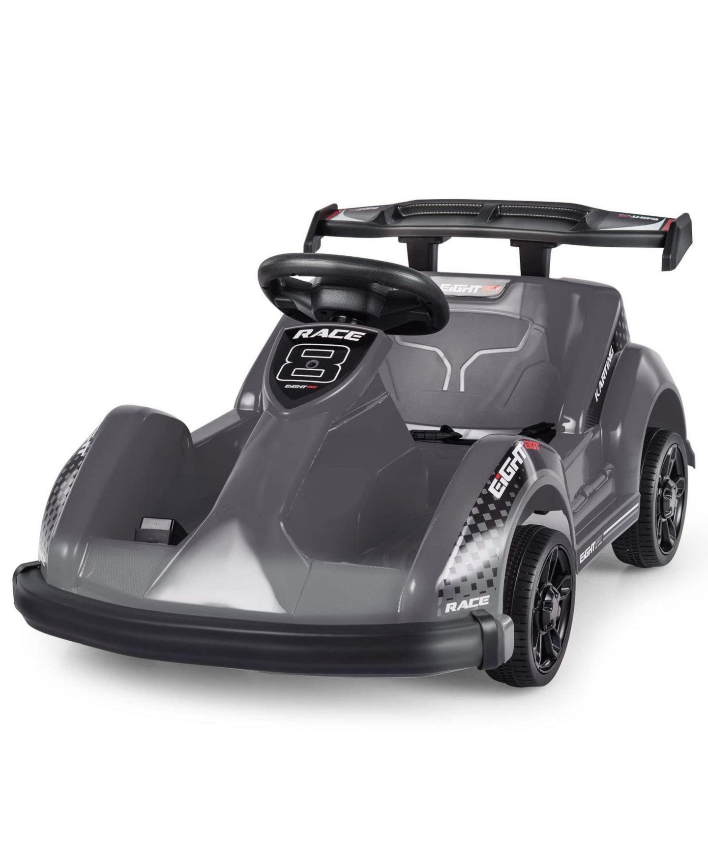 Детская игрушка Mecale 6V Kids Ride On Go Cart with Remote Control, Ages 3-7, цвет: Чёрный — фото 1