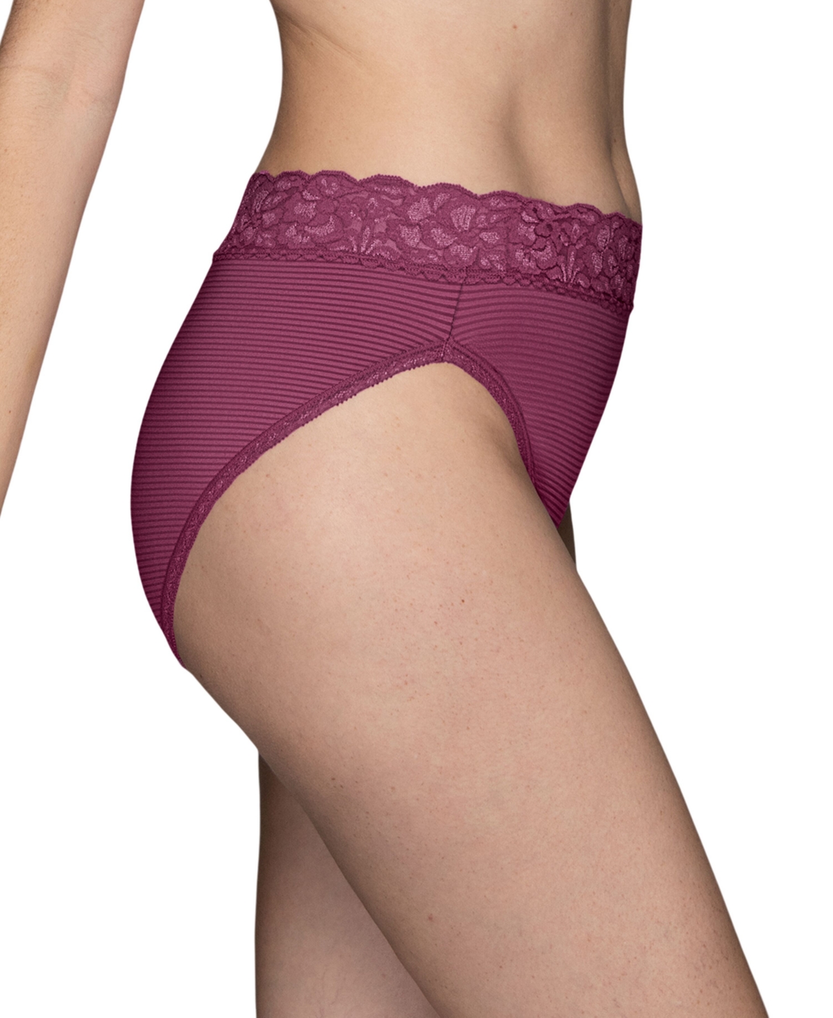 VANITY FAIR WOMEN'S FLATTERING LACE HI-CUT PANTY UNDERWEAR 13280, EXTENDED SIZES AVAILABLE 