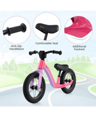 12-Inch Balance Bike with Adjustable Seat and Rotatable Handlebar for Over 36 Months Old