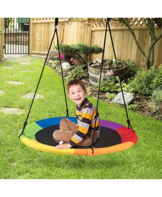 40 Inch Flying Saucer Tree Swing Outdoor Play for Kids