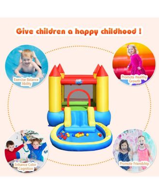 Inflatable Kids Slide Bounce House with 550w Blower