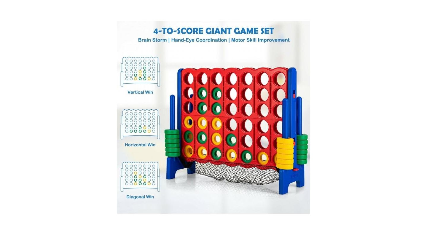 Детские игрушки Mecale 4-to-Score Giant Game Set with Net Storage, цвет: Красный — фото 4