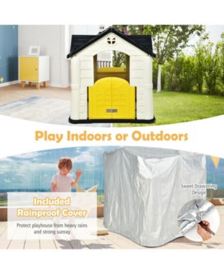 Kid's Playhouse Pretend Toy House For Boys and Girls 7 Pieces Toy Set