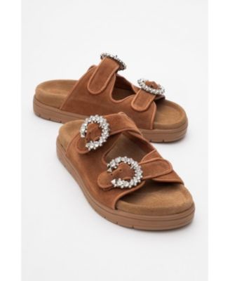 Morelia Suede Leather Slide Sandal (Women)