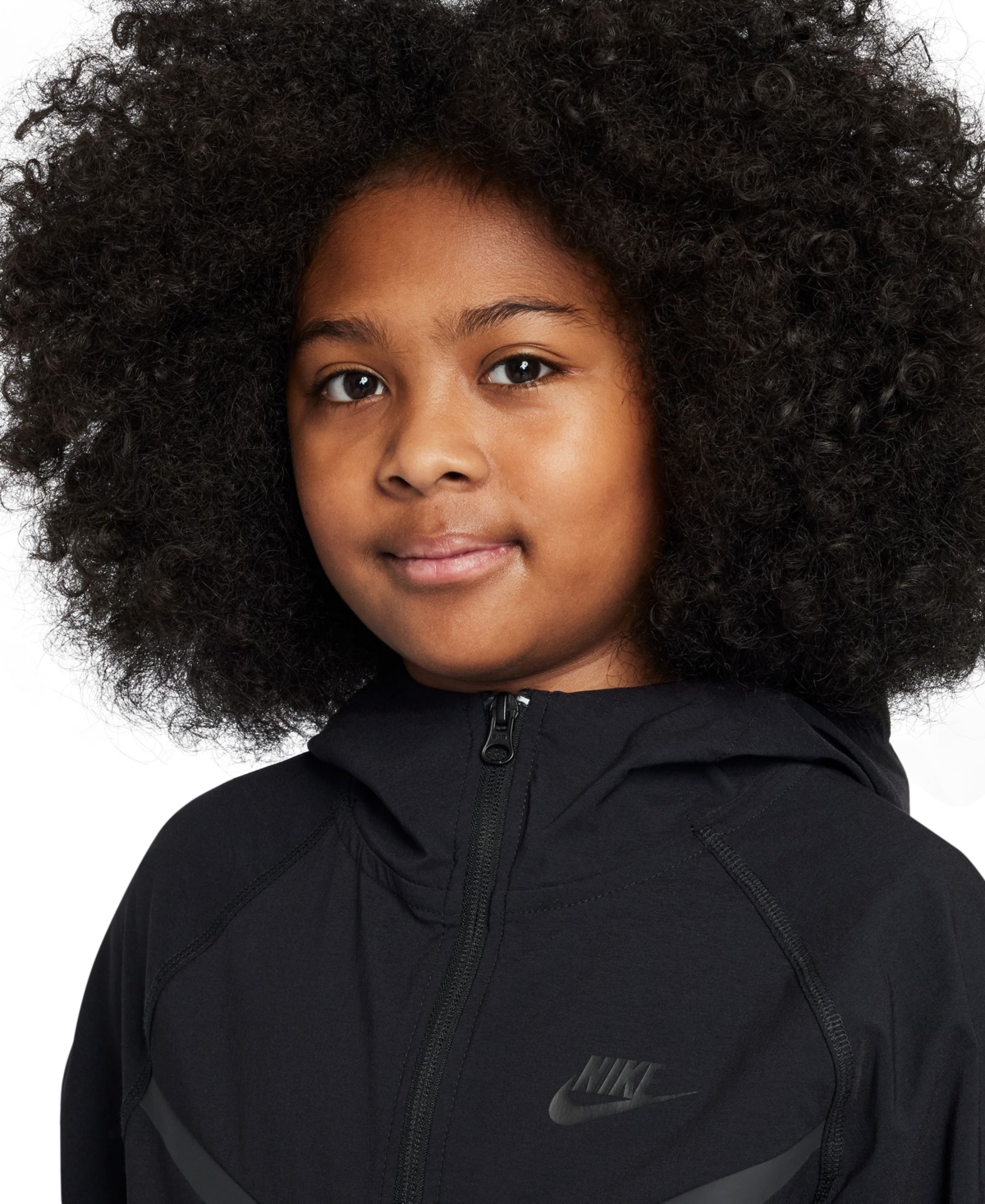Nike Big Kids Tech Woven Jacket In Black