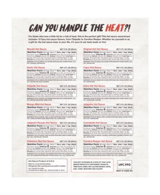 Holiday 12 Days of Hot Sauce Gift Box Advent Calendar, 12 Piece