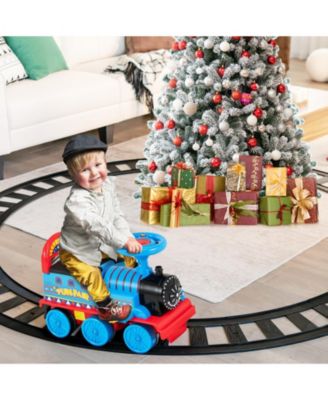 6V Electric Kids Ride On Car Toy Train with 16 Pieces Tracks