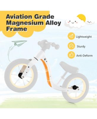 12-Inch Balance Bike with Adjustable Seat and Rotatable Handlebar for Over 36 Months Old