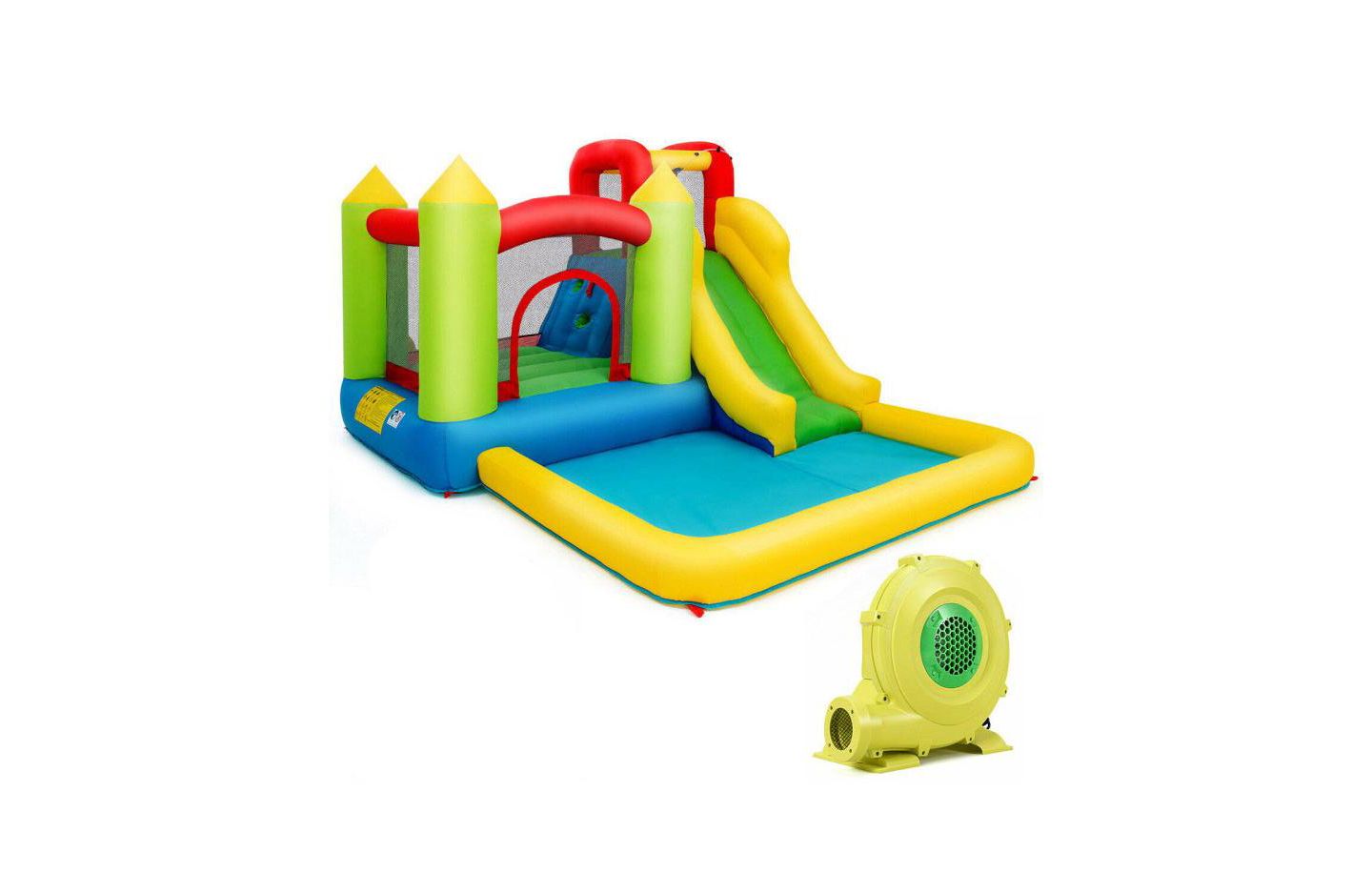 Детская игрушка Mecale Inflatable Bounce House with 480W Blower, Climbing Wall & Splash Pool, Ages 3-10, цвет: Жёлтый — фото 1