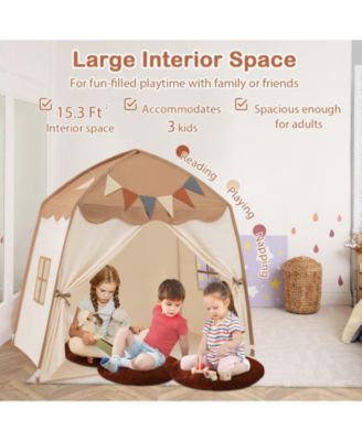 Kids Play Tent Bed Tent with String Lights Extra Large Playhouse Tent