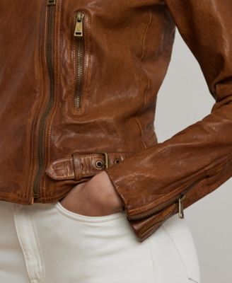 Tumbled-Leather Jacket