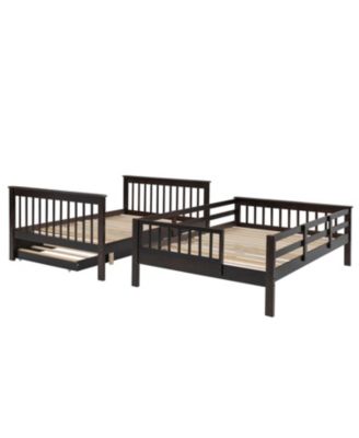 Stairway Full-Over-Full Bunk Bed w/ Trundle & Storage