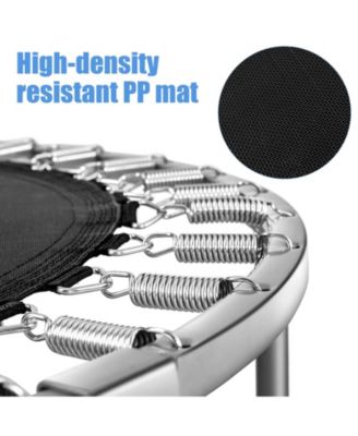 36 Inch Mini Folding Trampoline Portable Recreational Fitness Rebounder-Silver