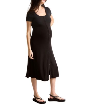 Maternity Softest Rib Maternity/Nursing Midi Dress