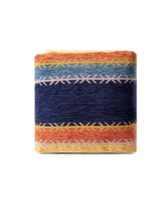 18" Multicolored Polyester Blend Ottoman