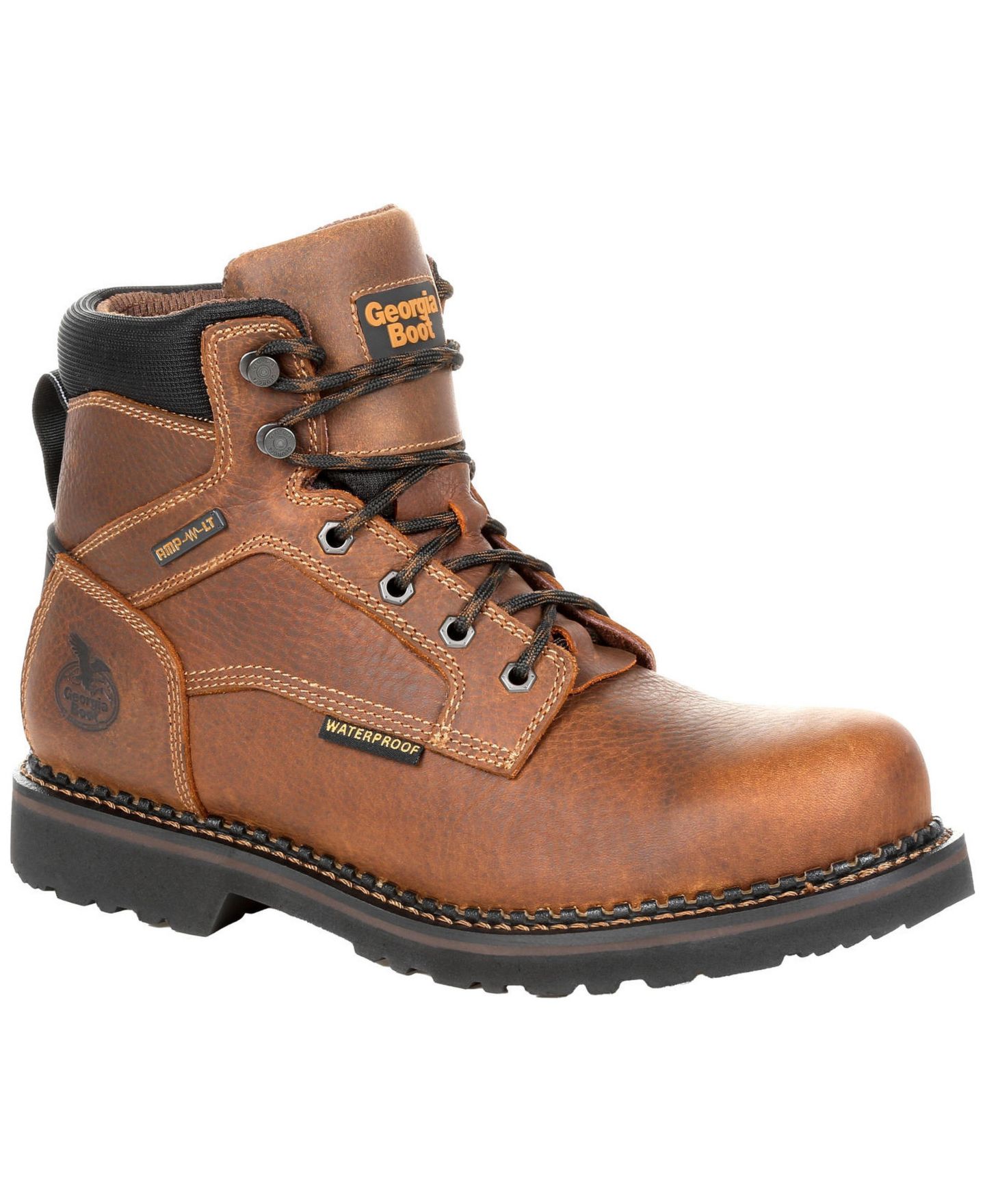 Мужские ботинки GEORGIA BOOT Georgia Giant Revamp Waterproof Work Boot, цвет: Коричневый — фото 1