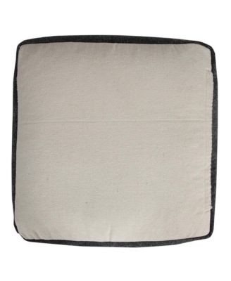 18" Black 100% Cotton Ottoman