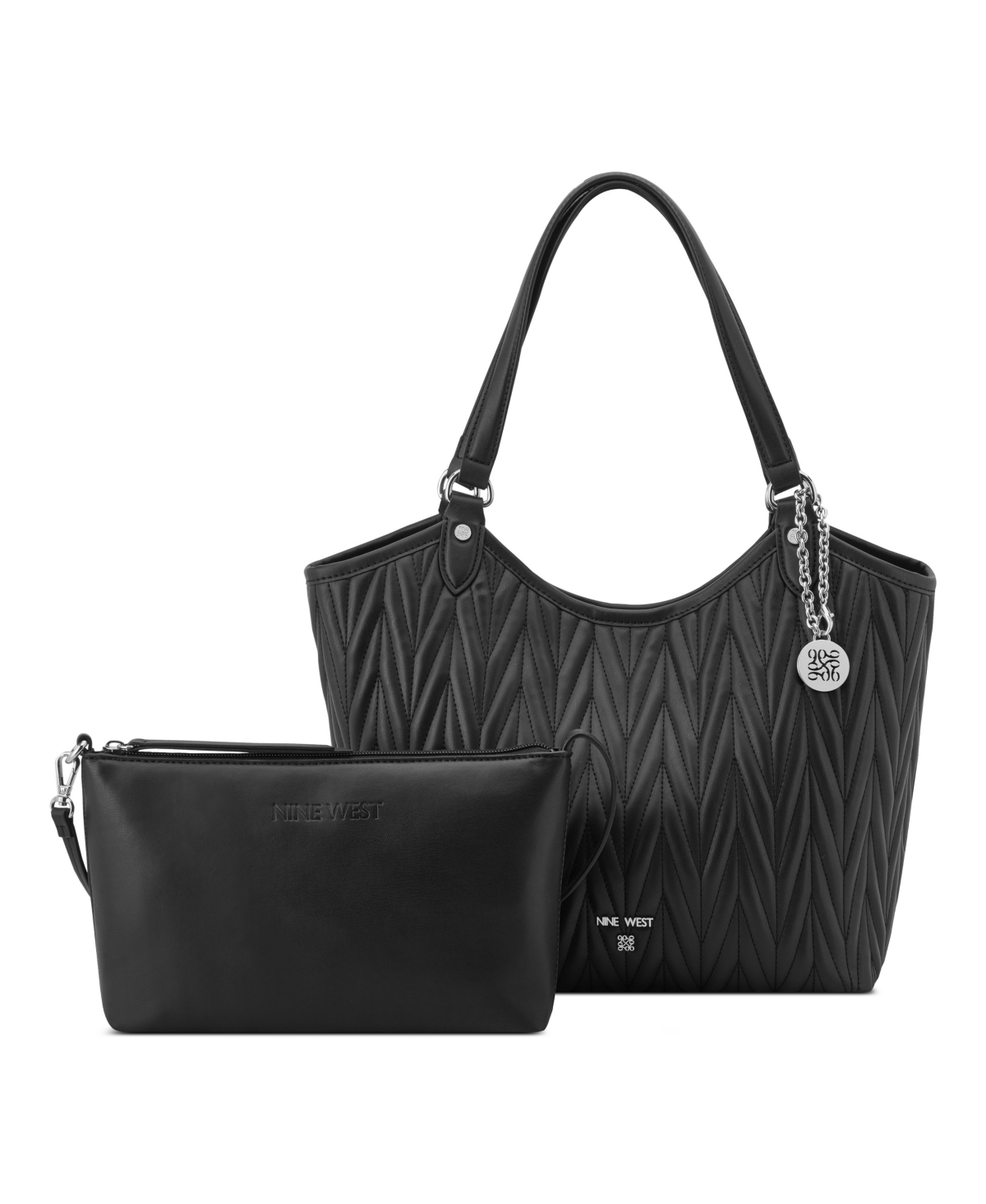 Jaslee Large 2 in 1 Tote Bag - Black