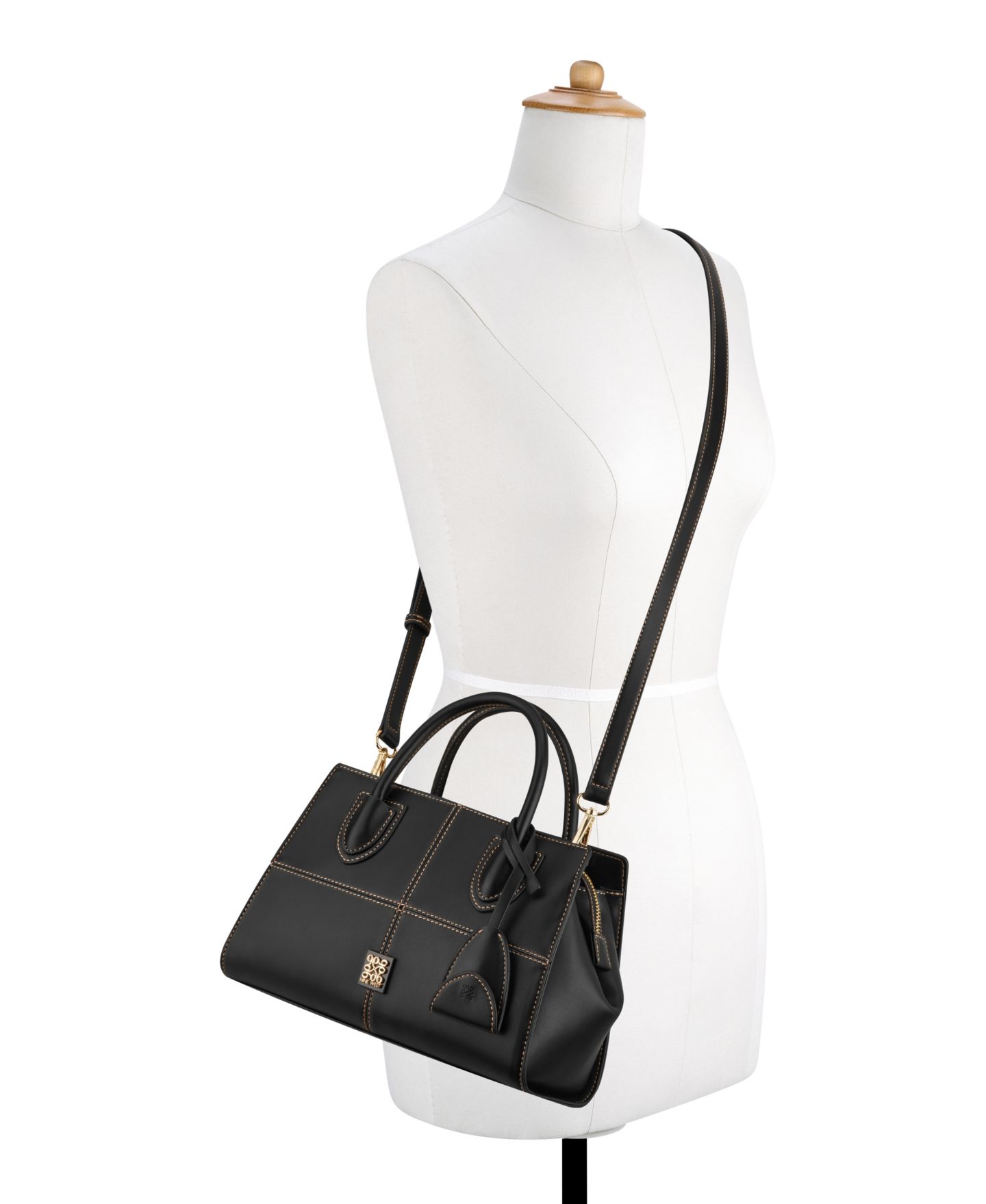 Женская сумка Nine West Paxtin Medium Satchel, цвет: Чёрный — фото 5