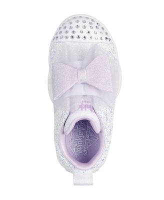 Toddler Girls Twinkle Toes: Twi-Lites 2.0 Sweetie Bow Fastening Strap Casual Sneakers from Finish Line