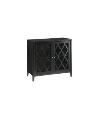 Two Glass Door Sideboard Cabinet with Adjustable Shelves