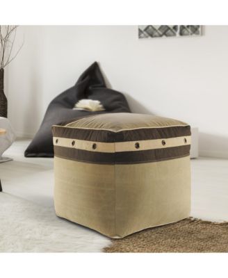 Versatile Cotton Ottoman for Extra Seating and Footrest