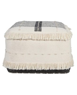 Cotton Ottoman for Living Room Footrest and Cozy Home Accent