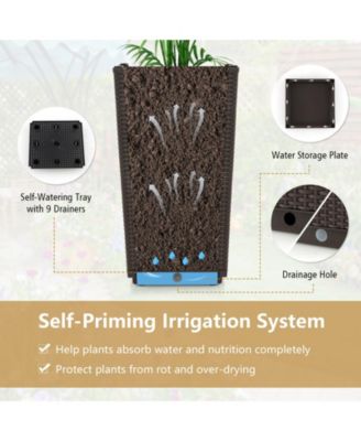 Large Garden Potting Bench Table with Display Rack and Hidden Sink-Natural