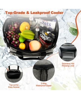 50-Can Large Leakproof Rolling Cooler with Detachable Bottom Plate