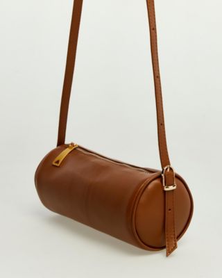 Women's Leather Barrel Bag