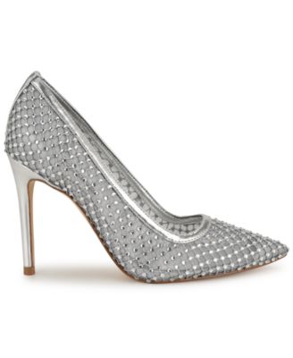 Women's Fresh Rhinestone Mesh Stiletto Pumps