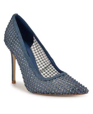 Women's Fresh Rhinestone Mesh Stiletto Pumps