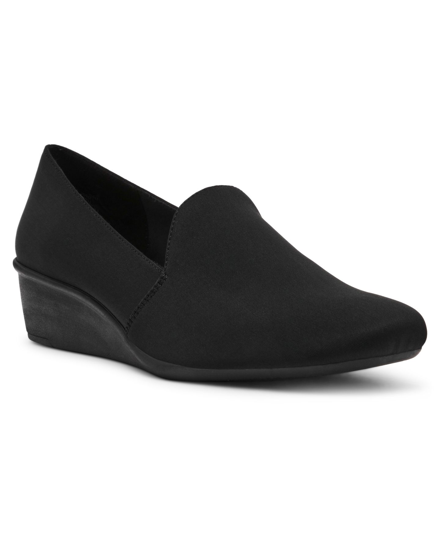 Женские туфли Anne Klein Wendell Slip On Wedge, цвет: Чёрный — фото 1