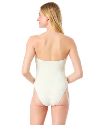 Women's La Vie A La Mer Textured Bandeau One Piece Swimsuit 