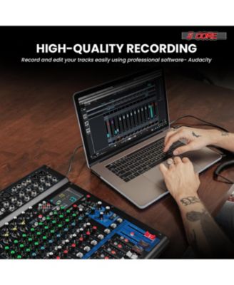 Audio DJ Mixer 16 Channel Sound Board Console w SPX Effect 48V Phantom Power MX 16CH XU