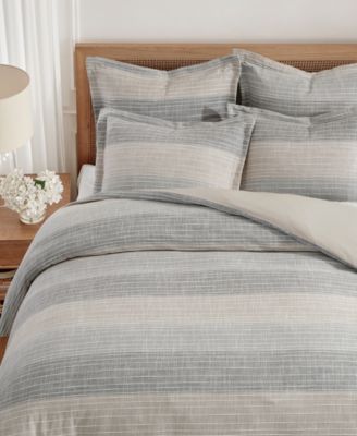Sand Stripes Textured 3-Pc. Duvet Cover Set, Queen