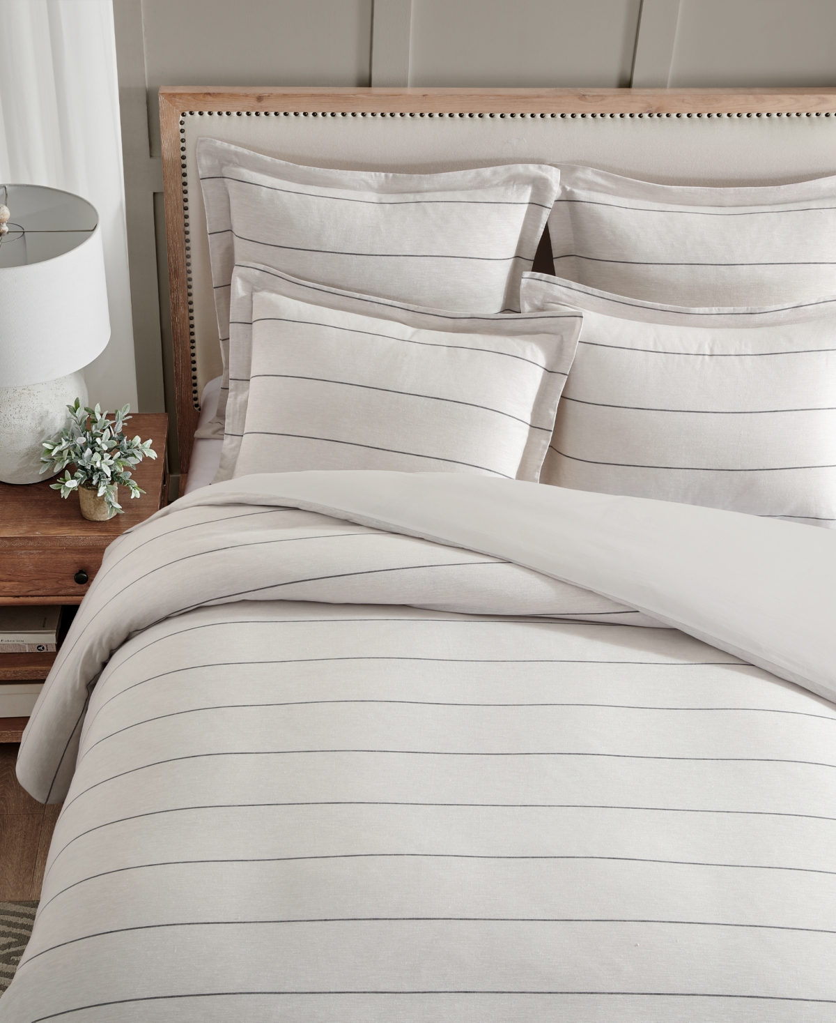 Levtex Leo Stripe Textured 3-Pc. Duvet Cover Set