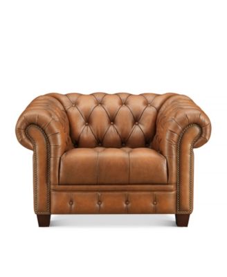 York 50" Top Grain Leather Armchair