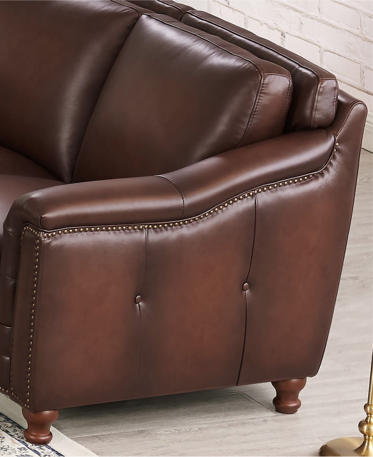 Hydeline Belfast 67" Top Grain Leather Loveseat