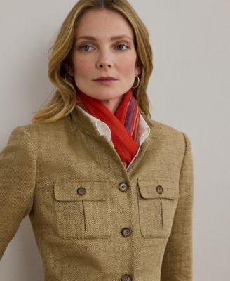 Women's Herringbone Linen Jacket