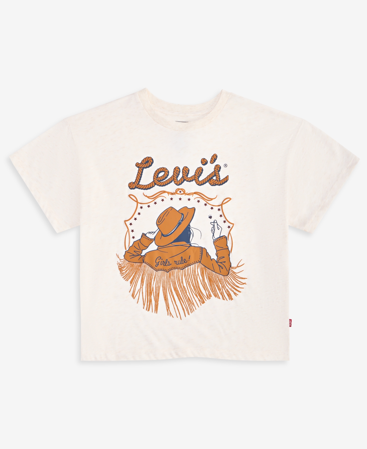 Levi's Big Girls Oversized Logo Short Sleeve T-shirt In White