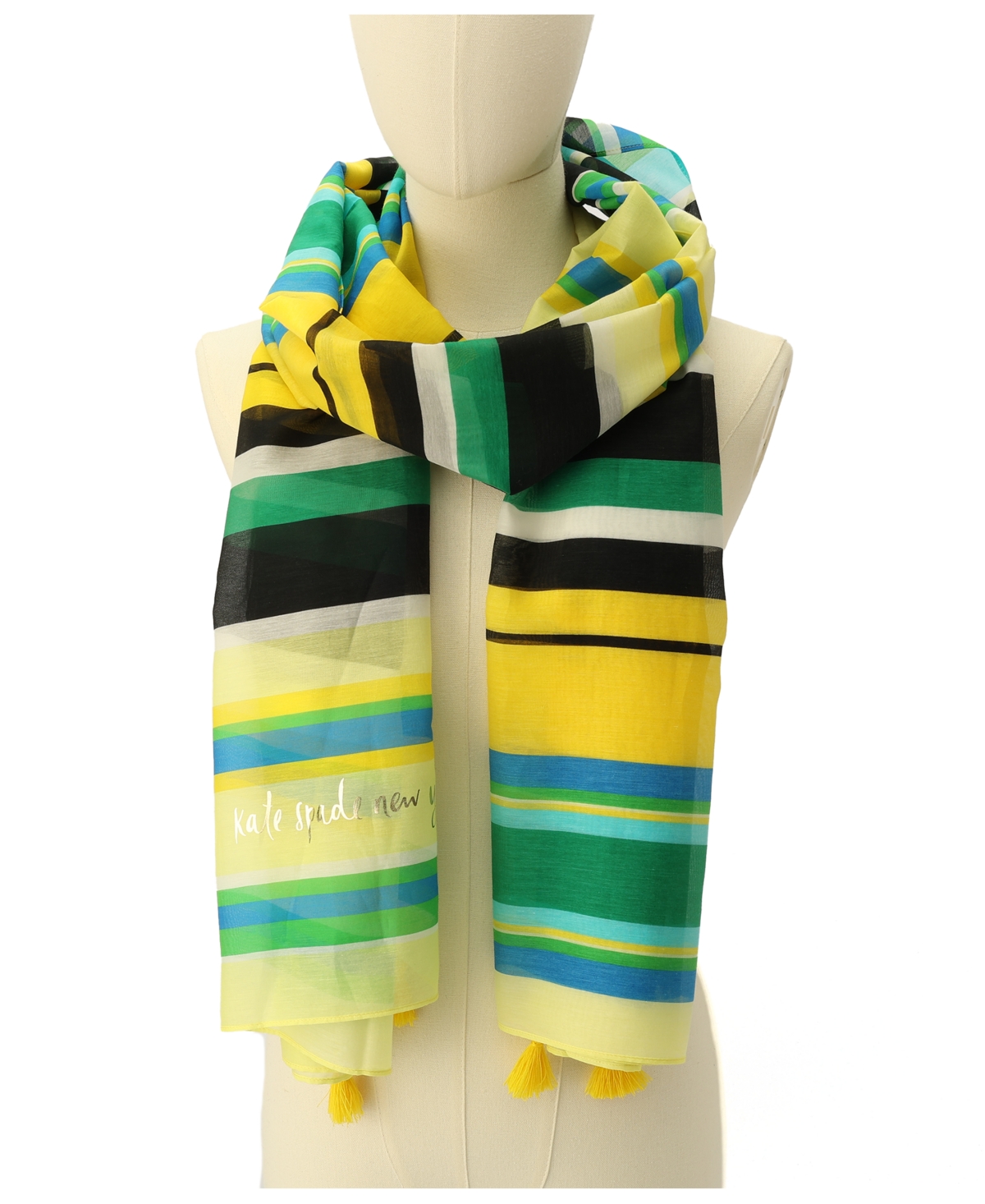 Shop Kate Spade Women's Sunny Stripe Oblong Scarf