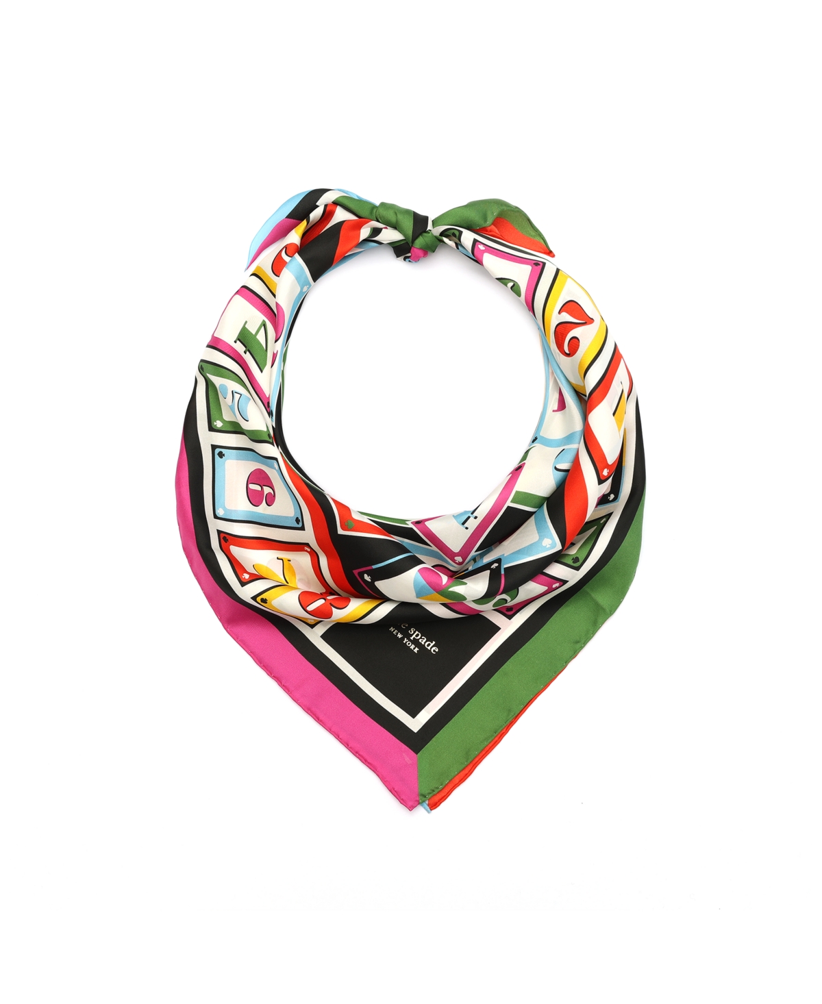 Kate Spade Women's Playing Cards Silk Square Scarf
