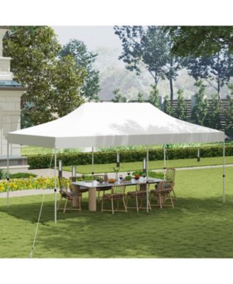 10 x 20 FT Pop-up Canopy Tent with Carrying Bag-White
