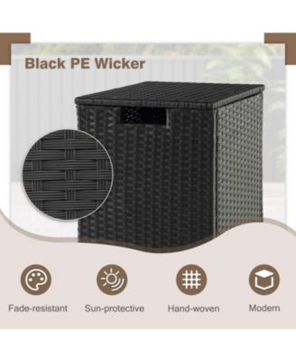 2-in-1 Patio Rattan Gas Propane Tank Cover for 20 lbs Propane Tanks