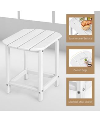 2-Pieces18 Inches Adirondack Outdoor Side Table for Patio and Garden