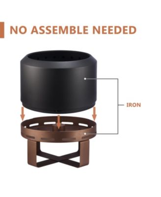 Outdoor Smokeless Fire Pit Stove 24'' for Camping Bonfire, Wood Burning Fire Place Firepit with Stand for Patio Backyard Outside