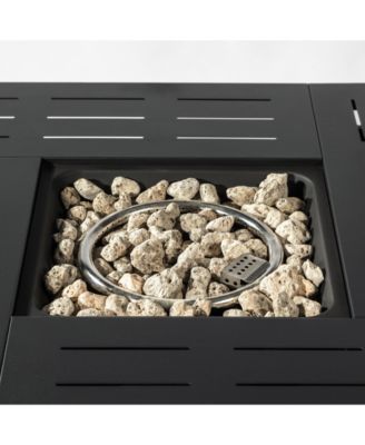 34inches Steel fire pit table Gas Fire Pit for Outdoor Outside Patio