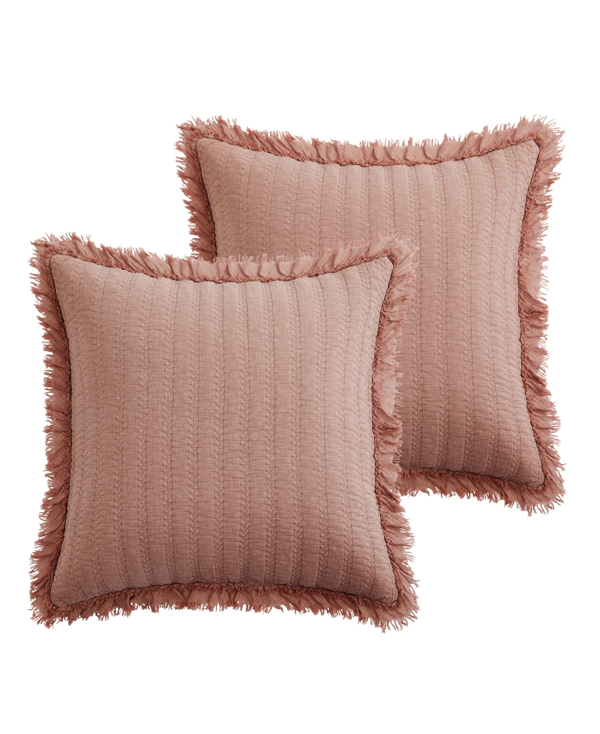 Wilhemina 2-Pc. Sham Set, European - Dusty Rose