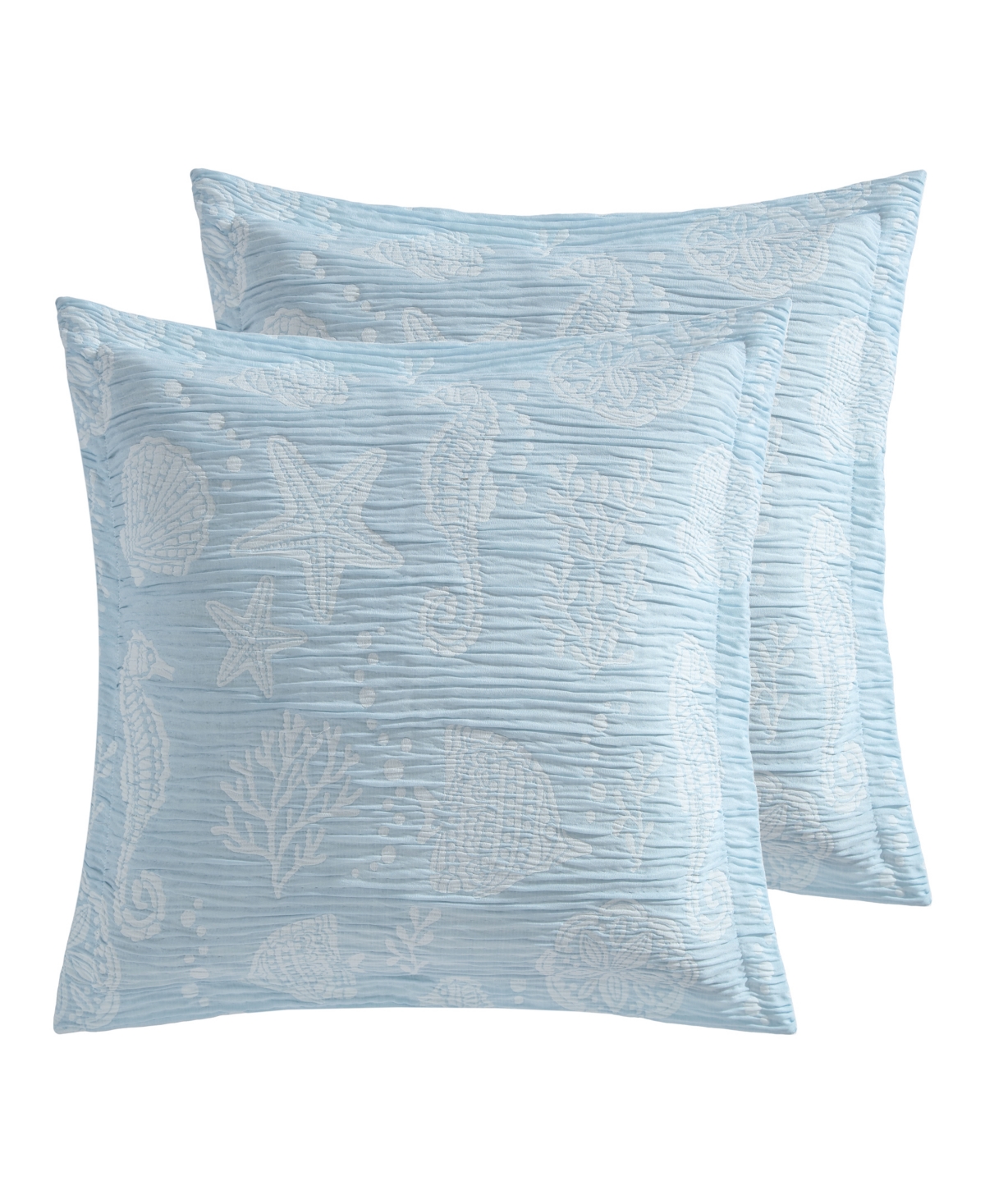 Seaside Charm 2-Pc. Sham Set, European - Blue